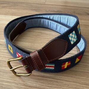 Men’s Nautical Flag Needlepoint Belt